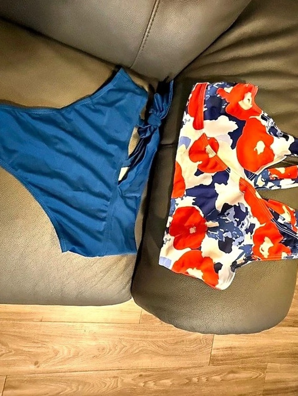 Floral Bikini in Blue & Red Like New